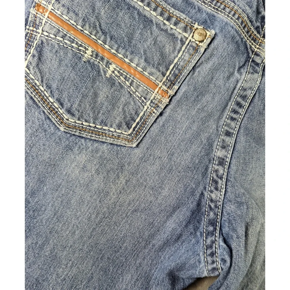Ariat Jeans Mens 35x28 Blue M4 Relaxed Bootcut Denim Western Cowboy Rodeo READ